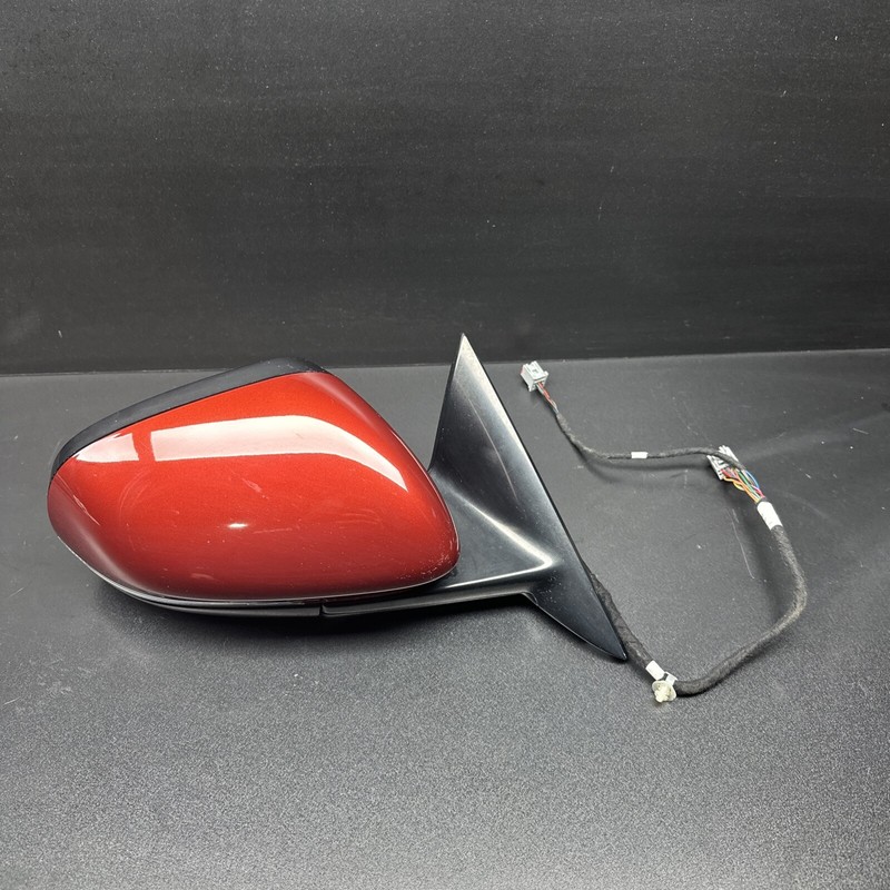 10-15 Jaguar X150 XK XKR Left Driver Side Rear View Mirror W Glass Red OEM