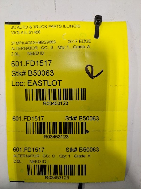 Alternator VIN 9 8th Digit Turbo With Heated Seats Fits 13-20 FUSION 3453123