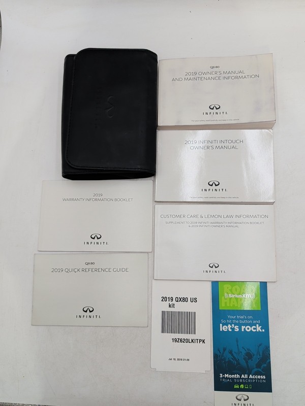 2019 Infiniti QX80 Owners Manual Original Set Case Luxe & Limited W/ Navigation
