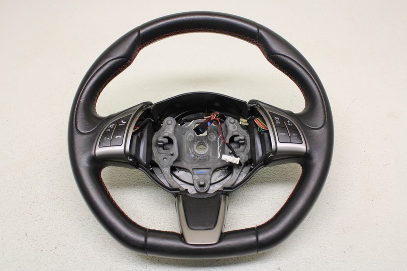 Fiat 500 Abarth Black Leather Steering Wheel Genuine Oem 2012-2018