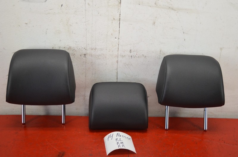 12-15 VOLKSWAGEN PASSAT REAR LEFT / MIDDLE / RIGHT HEADREST SET OEM