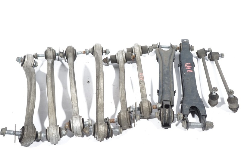 08-14 MERCEDES C300 RWD REAR SUSPENSION UPPER LOWER CONTROL ARM SET OF 10 OEM