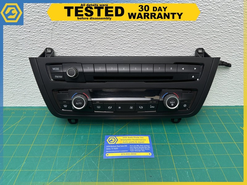 12-14 BMW F30 F32 HVAC HEATER A/C AUTO CLIMATE CONTROL RADIO SWITCH PANEL OEM