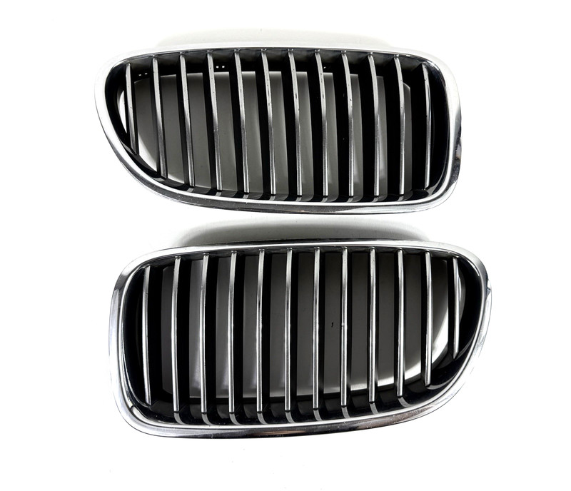 2011-2013 BMW F10 528i 535i Front Left Right Kidney Hood Radiator Grille Chrome