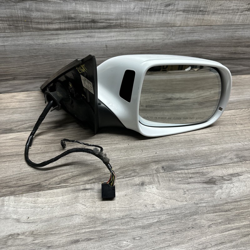 09 - 14 Q5 Right Power Fold Door Mirror Lighting QQ1 Blind Spot Memory White RH