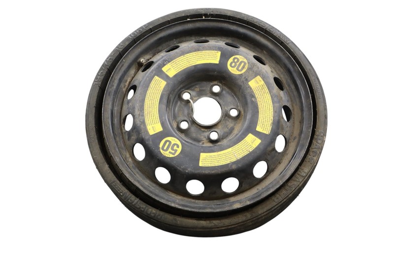 07-11 Audi Q7 Emergency Spare Tire Wheel Donut Rim Black 18" 7L0601027A Oem