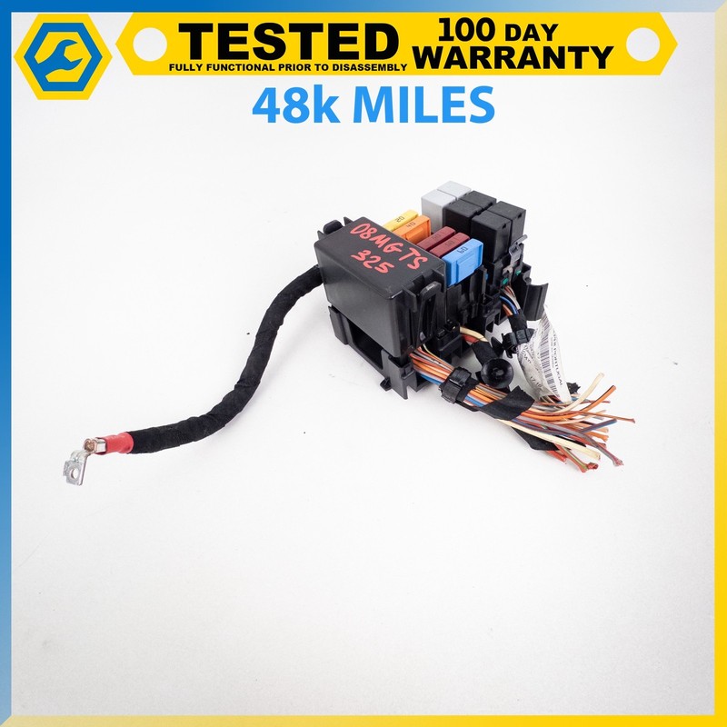 CUT 08-09 MASERATI GRANTURISMO 4.2L REAR TRUNK FUSE BOX RELAY WIRING HARNESS OEM