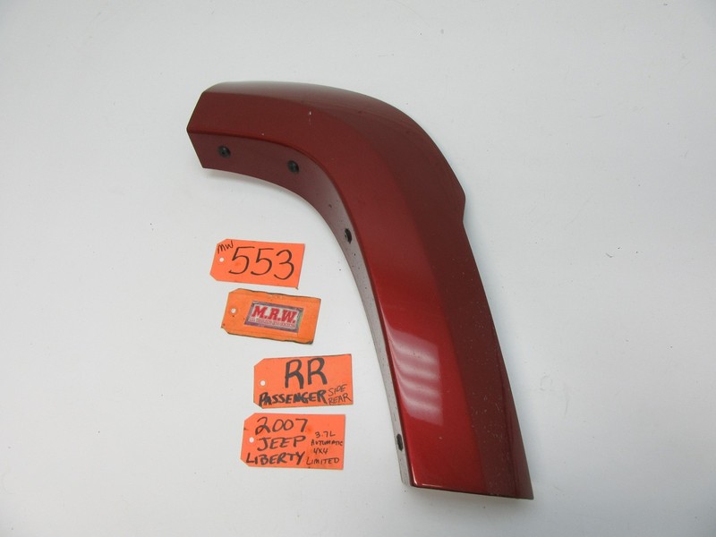 fit 05-07 LIBERTY REAR FLARE MOLDING WHEEL RIGHT SIDE DOOR PANEL PRH INFERNO RED