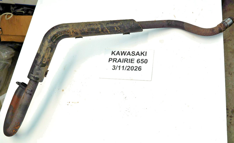 2002 Kawasaki Prairie 650 Main Exhaust Pipe w Heat Shield 18088-1140