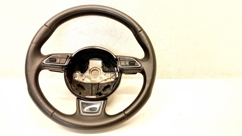 13-17 AUDI 8T A5 S5 RS5 A4 STEERING WHEEL 3 THREE SPOKE BLACK LEATHER OEM 090925