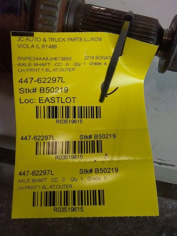 Driver Axle Shaft Front US Built VIN 5 1st Digit 1.6L Fits 16-20 OPTIMA 3519615