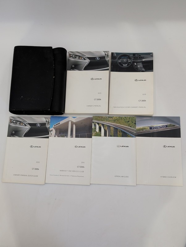 2015 Lexus CT 200h Owners Manual Set With Navigation System & Case