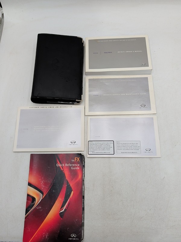 2006 Infiniti FX45 FX35 Crossover Owner's Manual User Guide 3.5L V6 xz With Case