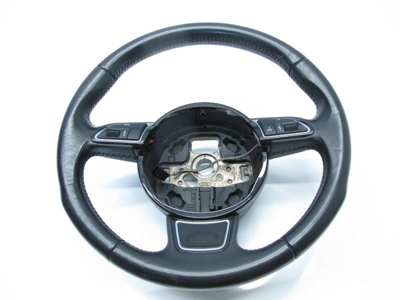 13-17 AUDI 8T A5 S5 RS5 A4 STEERING WHEEL 3 THREE SPOKE BLACK LEATHER OEM 091724