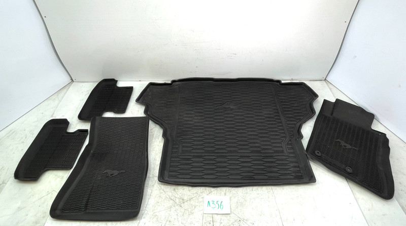 ✅ 16-22 OEM Ford Mustang GT Front Rear Trunk Rubber Floor Mat Liner SET 7k