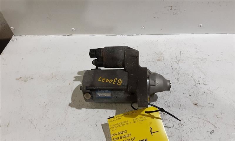 Starter Motor 1.3kw Fits 14 COROLLA 2941319
