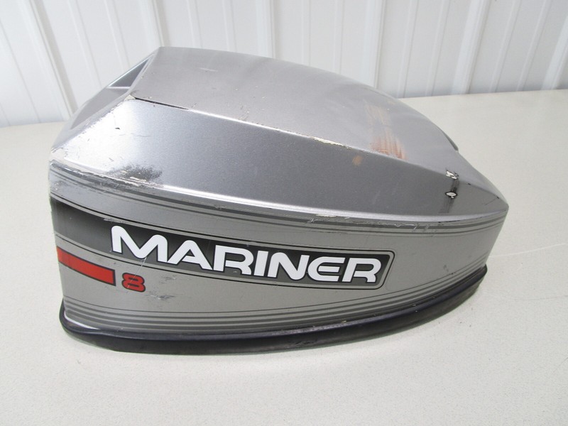 9420T12 Mercury Mariner Outboard Top Engine Motor Cowl Cover Silver 6 8 9.9 HP
