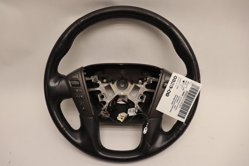2011 INFINITI QX56 DRIVER STEERING WHEEL LEATHER BLACK W/ CONTROL SWITCH OEM