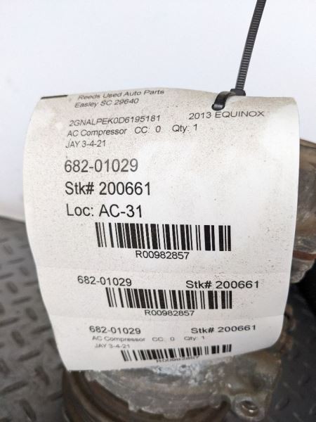 AC Compressor Control Valve And Pigtail Bracket Fits 12-15 EQUINOX 982857