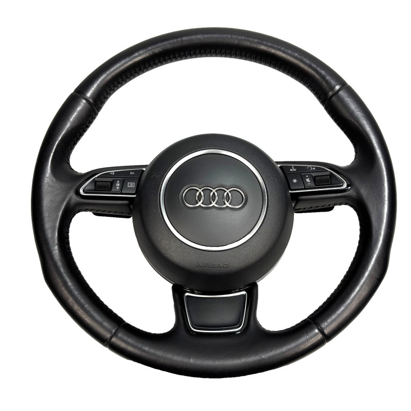 📌 2015 - 2020 AUDI A3 STEERING WHEEL W/O PADDLE SHIFTERS BLACK 8V0419091A OEM