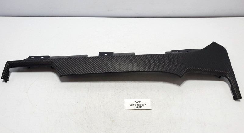 ✅ 2016-2020 OEM Tesla Model X Right Dash Dashboard Wood Trim Cover Carbon Fiber