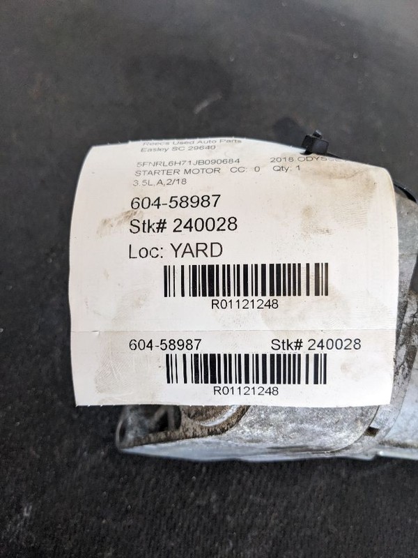 Starter Motor Fits 16-20 MDX 1121248