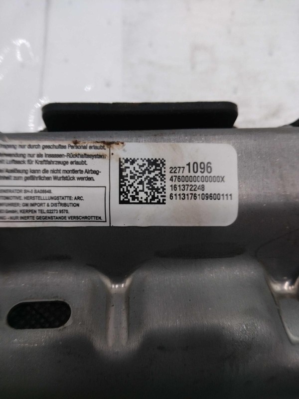 2013 Buick Verano Instrument Panel Air Bag Silver Used 133K Mileage OEM Part