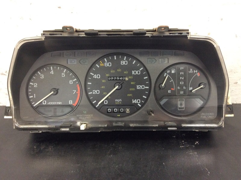 89-90 Legend 2Dr AT ABS Instrument Cluster Speedo Tacho Meter Gauges 77k OEM