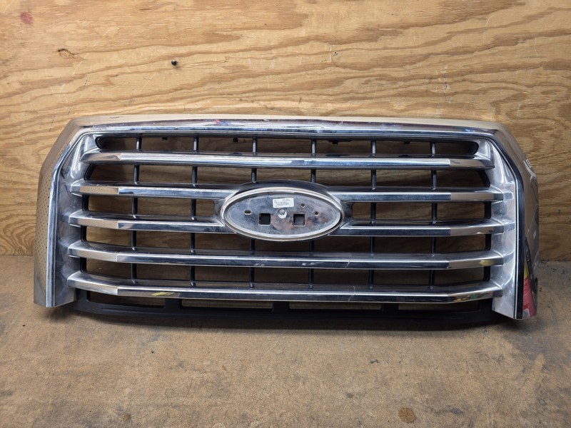 2015 2016 2017 FORD F-150 XLT FRONT GRILLE GRILL CHROME OEMFL34-8200-EBS