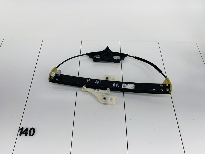17-20 AUDI A4 B9 REAR RIGHT PASSENGER SIDE DOOR WINDOW GLASS REGULATOR OEM