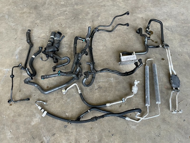 15 16 17 Jaguar F-Type Radiator Coolant Hose Tube Pipe Set 3.0L 1611 OEM