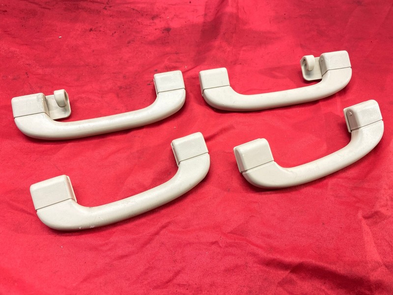 07-13 BMW E70 X5 Front & Rear Upper Roof Headliner Grab Handle Beige Set OEM✅