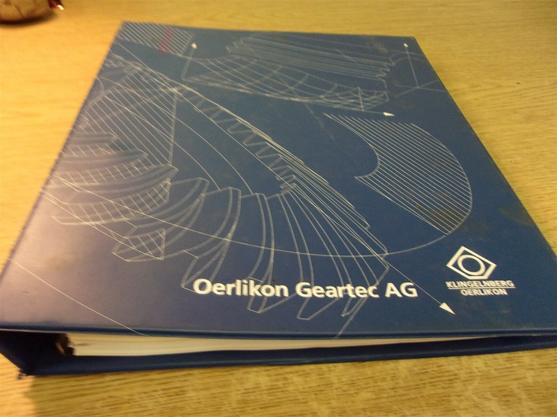 Klingelnberg Oerlikon Geartec AG Supplier Documents L60 *FREE SHIPPING*