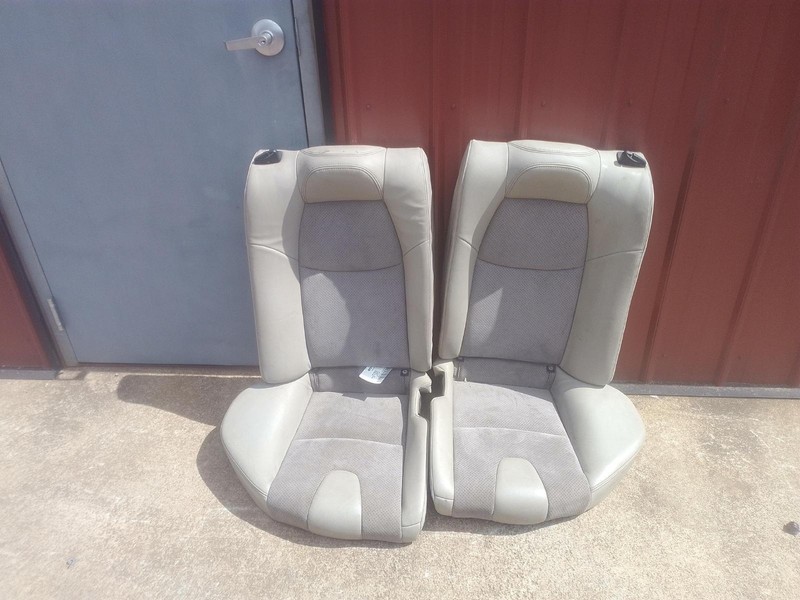 2004-2008 MAZDA RX8 REAR RIGHT & LEFT SIDE SEAT LEATHER & CLOTH CREAM SET OEM