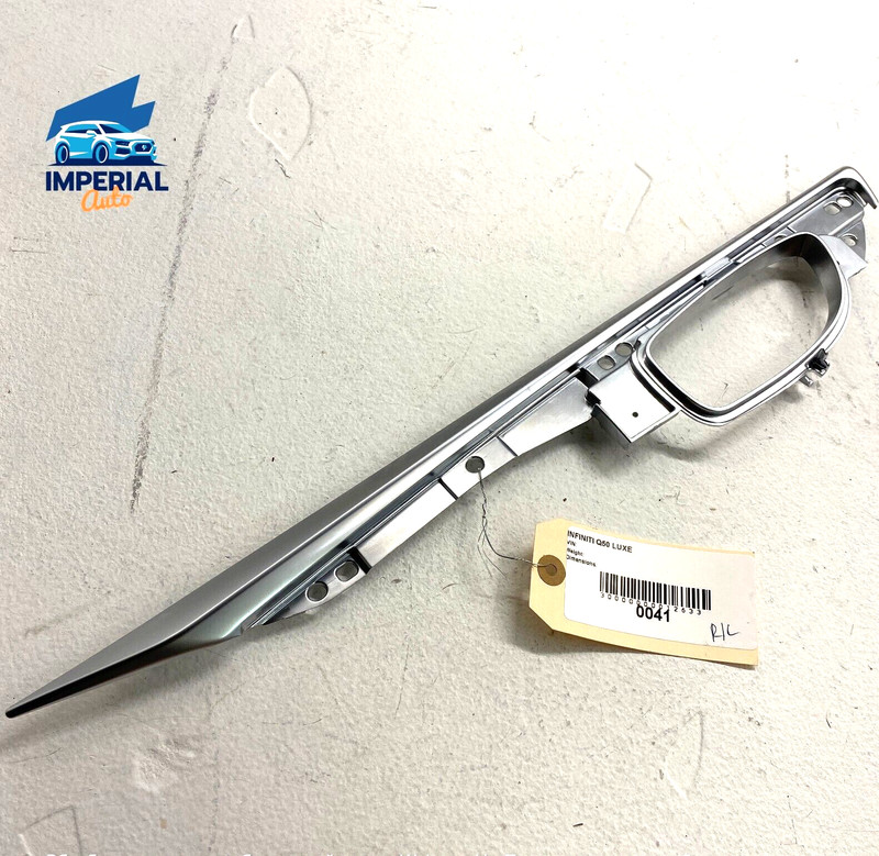 2014-2020 INFINITI Q50 REAR DRIVER DOOR INTERIOR PANEL HANDLE BEZEL TRIM OEM