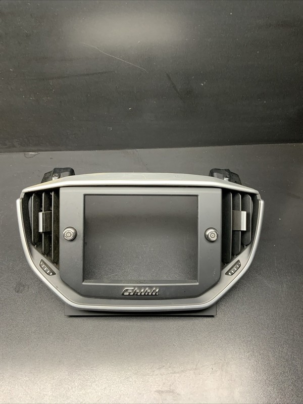 ✅14-20 Maserati Ghibli M157 Front Dash Display Screen Trim Cover Panel Black Oem