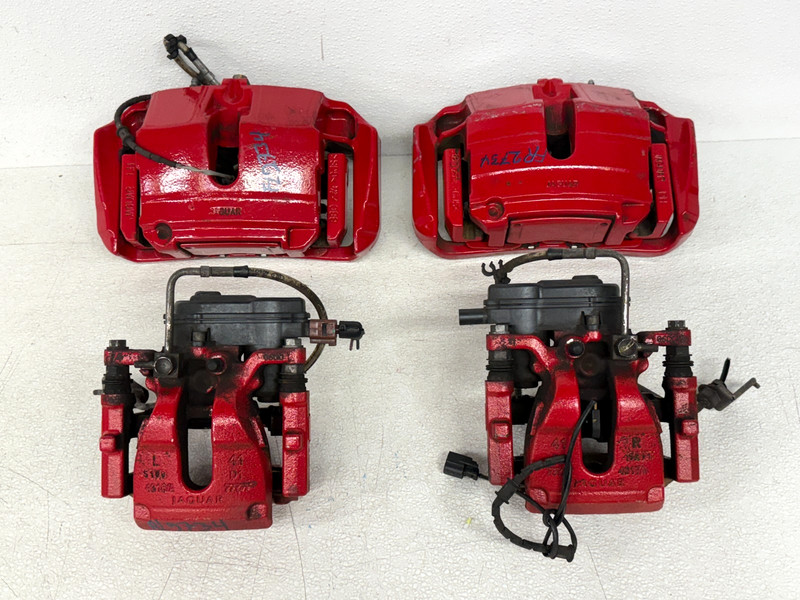 ⭐15-17 JAGUAR F-TYPE R FRONT & REAR BRAKE DISC CALIPER RED SET 44K OEM LOT2734