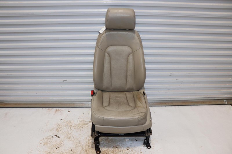 2010-2012 AUDI Q7 FRONT LEFT DRIVER SEAT LEATHER TAN W/ DISPLAY & MEMORY OEM