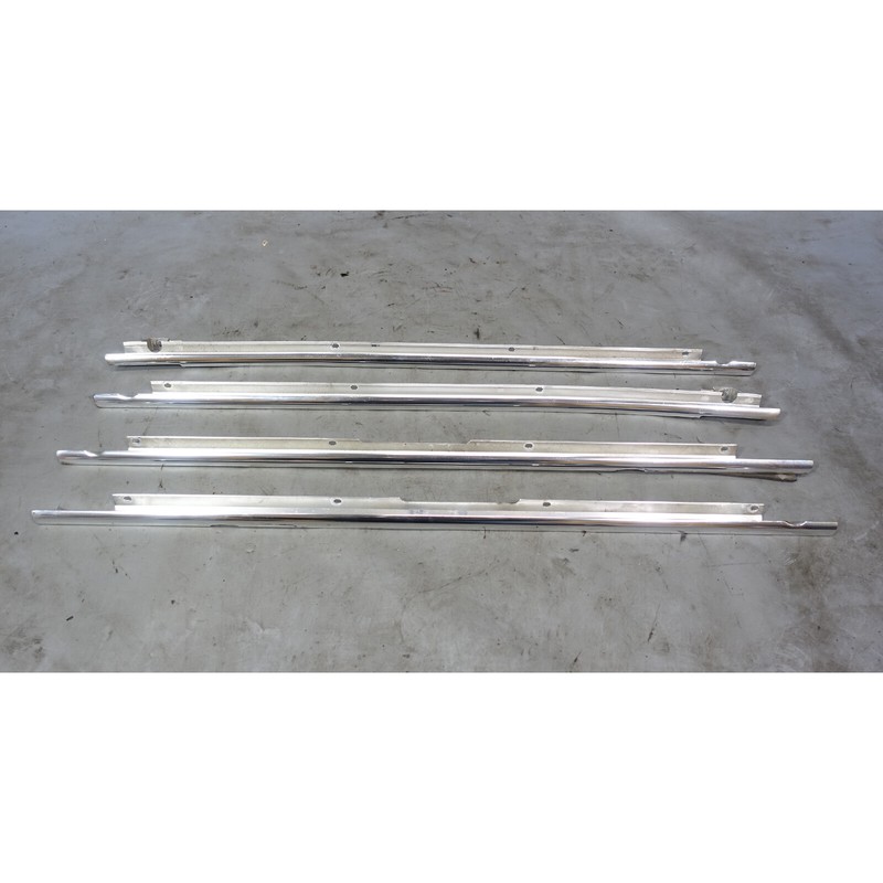 1982-1988 BMW E28 5-Series Factory Interior Shoulder Chrome Trim Strip Set OEM