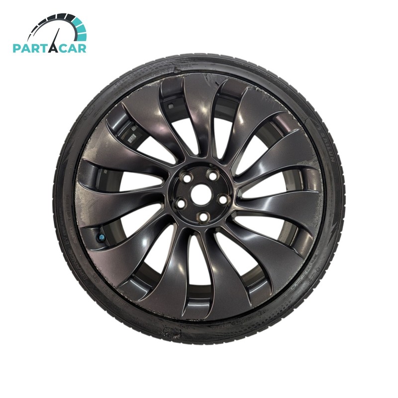 2020-2023 Tesla Model Y 21 Inch 21x10.5 UberTurbine Wheel Rim Tire OEM SCRATCHED