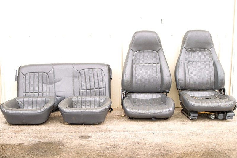 98 02 Camaro Z28 SS Front & Rear Seats Set Leather Gray GM *USED*