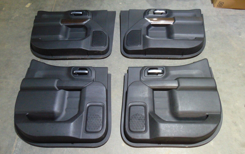 2020 Chevy Silverado 1500 4dr Crew Cab Trim Panel Set Of 4 Black Leather