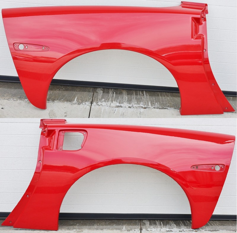 2005-2013 Corvette C6 Base Rear Fenders Pair LH & RH Torch Red 67U USED OEM GM