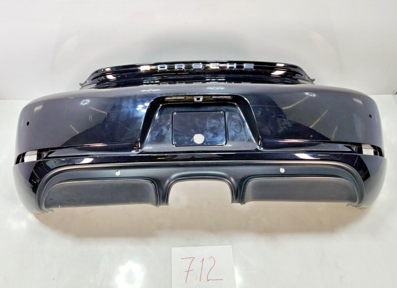 ✅ 17-20 OEM Porsche Cayman GTC Boxster 718 Rear Bumper Cover Panel Black