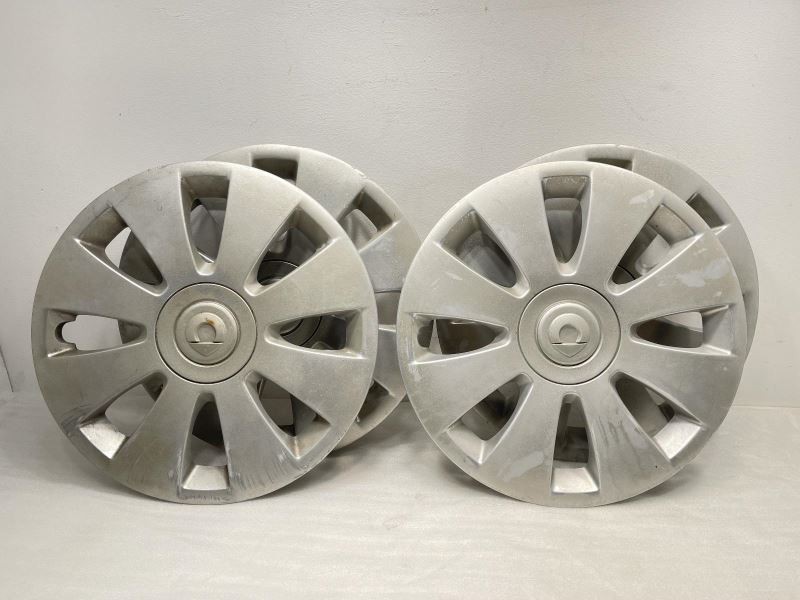 2016-2017 SMART FORTWO 15" SET OF 4 WHEEL COVER SCRATCHES SILVER 62K 50856