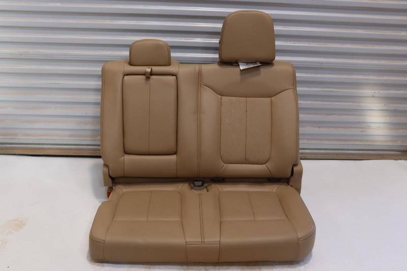 2011-2014 FORD F150 F-150 CREW CAB REAR LEFT SIDE SEAT LEATHER TAN OEM