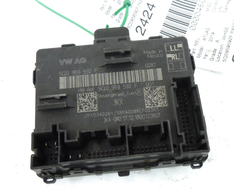 2019 19 Volkswagen Atlas Front Door Control Module OEM 5Q0959592F