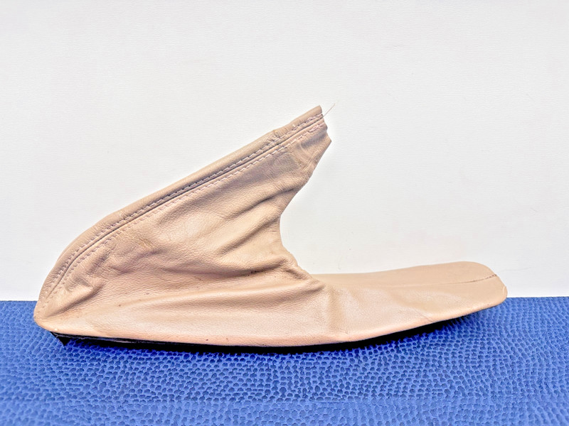 96–02 BMW E36/7 Z3 M Emergency Handbrake Leather Lever Boot Trim Cover Beige OEM