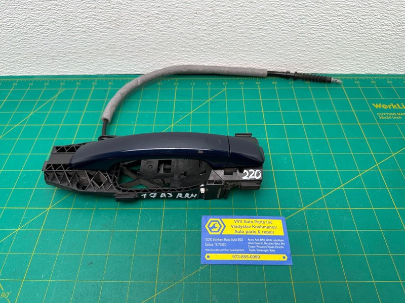 15-20 Audi A3 S3 Sedan REAR RIGHT PASSENGER SIDE EXTERIOR DOOR HANDLE Blue OEM