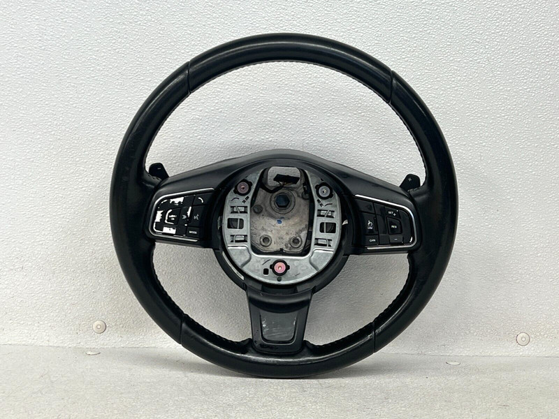 ⭐2017-2020 JAGUAR F-PACE STEERING BLACK LEATHER WHEEL & PADDLE SHIFT OEM LOT2521